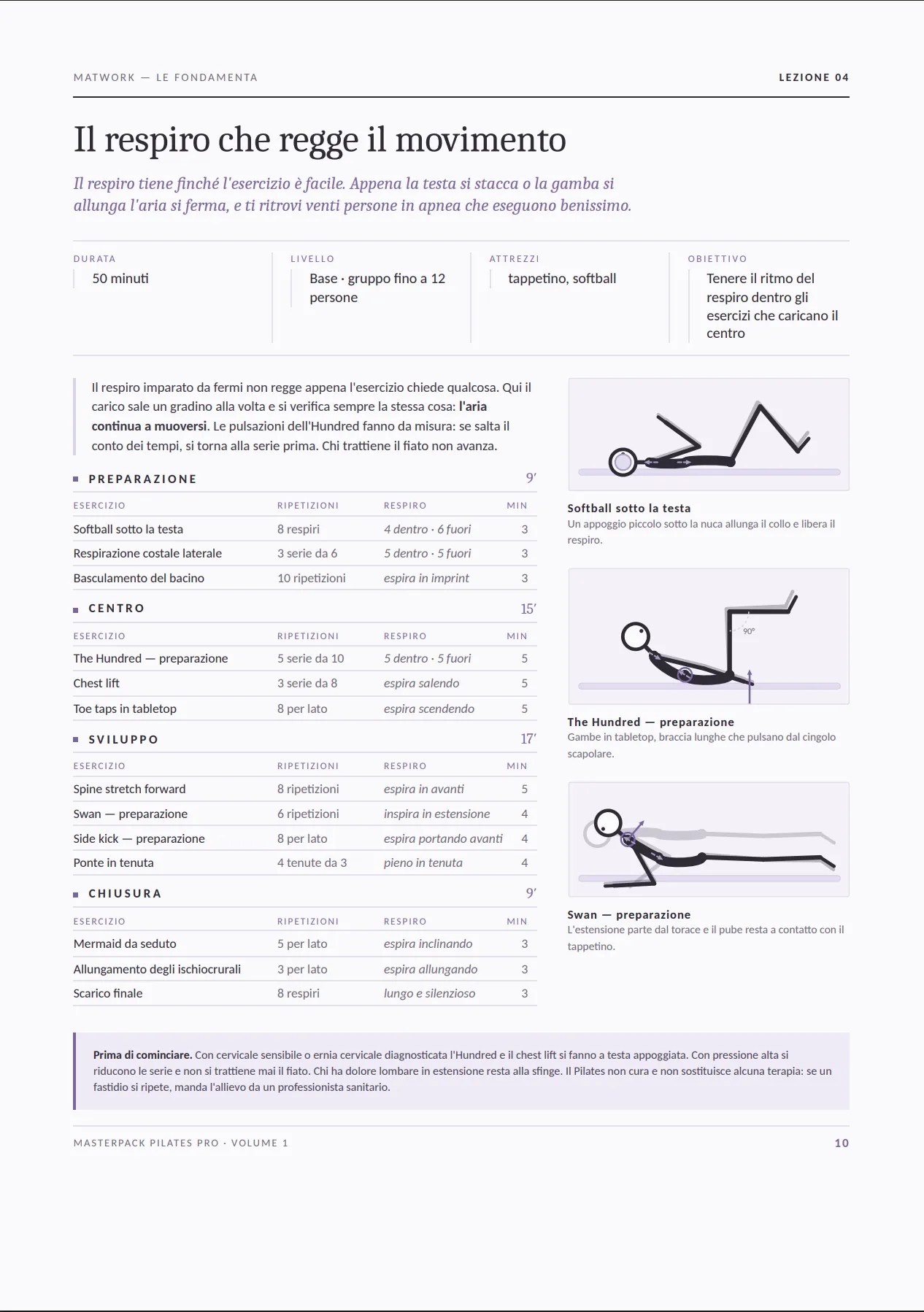 Pagina reale del MasterPack Pilates Pro 6